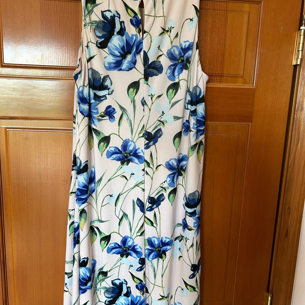 Ralph Lauren Floral Dress in Blue and Pale Pink